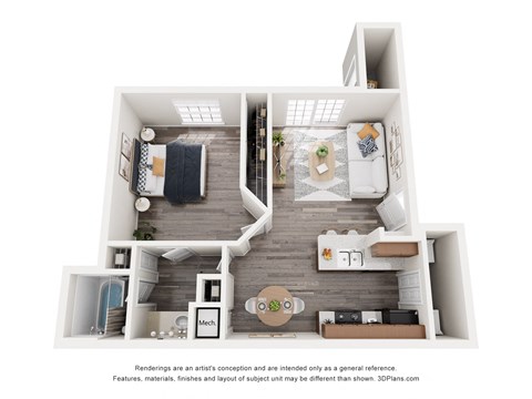 a 1 bedroom floor plan  woodland heights apartments